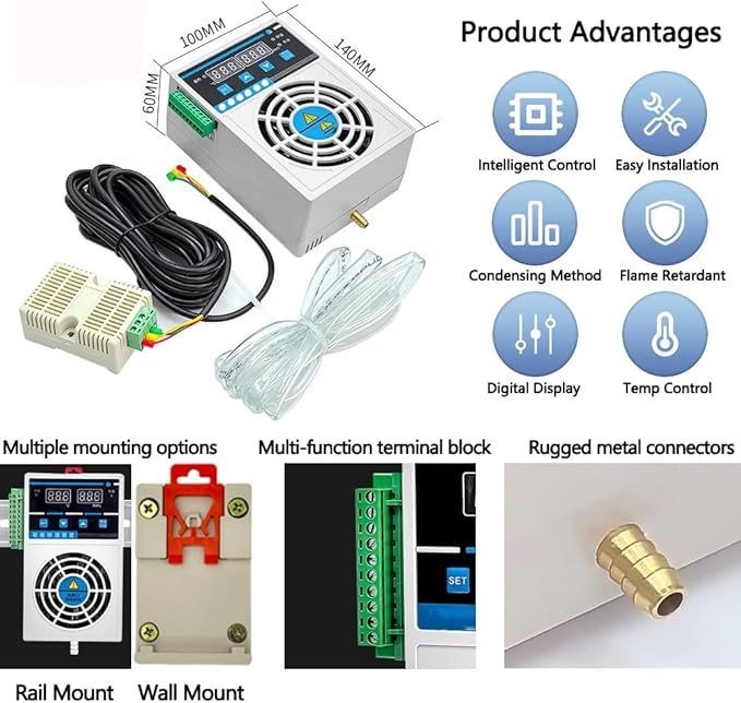 Grow Tent Dehumidifier, Smart Temp and Humidity Controller - Image 6