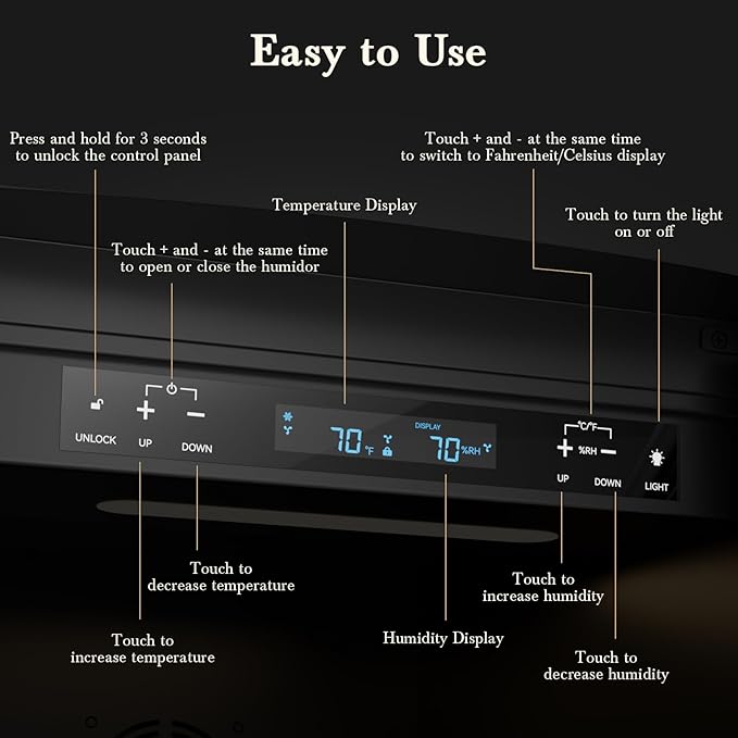 115L Intelligent Temperature & Humidity Adjustable Electronic Cabinet, Digital - Image 3