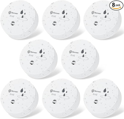 Geevon 8 Pack Water Leak Detectors, 100dB Water Sensor Alarms Flood Detector by GEEVON