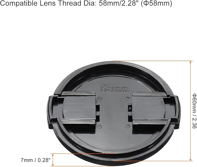PATIKIL Camera Lens Cap, 2 Pack Sides Pinch Front Lens Cover - Image 2