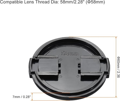 PATIKIL Camera Lens Cap, 2 Pack Sides Pinch Front Lens Cover - Image 2
