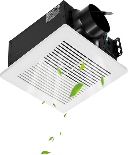 VEVOR Bathroom Exhaust Fan, 110 CFM Bathroom Vent, 1.5 Sones Low-Noise by VEVOR