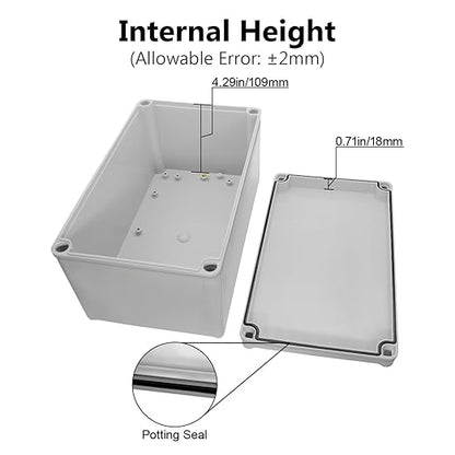 LeMotech IP67 Waterproof Junction Box ABS Plastic Project Box Dustproof - Image 4