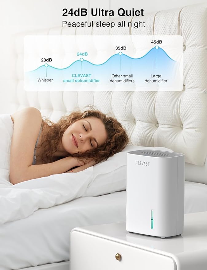 CLEVAST Small Dehumidifier for Home - 30 OZ Mini Quiet Dehumidifiers for - Image 4