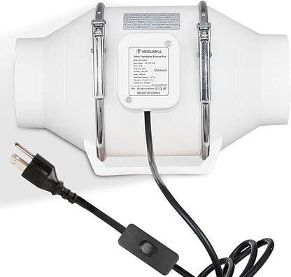 modunful 6 Inch Duct Fan with Switch Inline Ventilation Exhaust Fan 3-pin by modunfulbathroom
