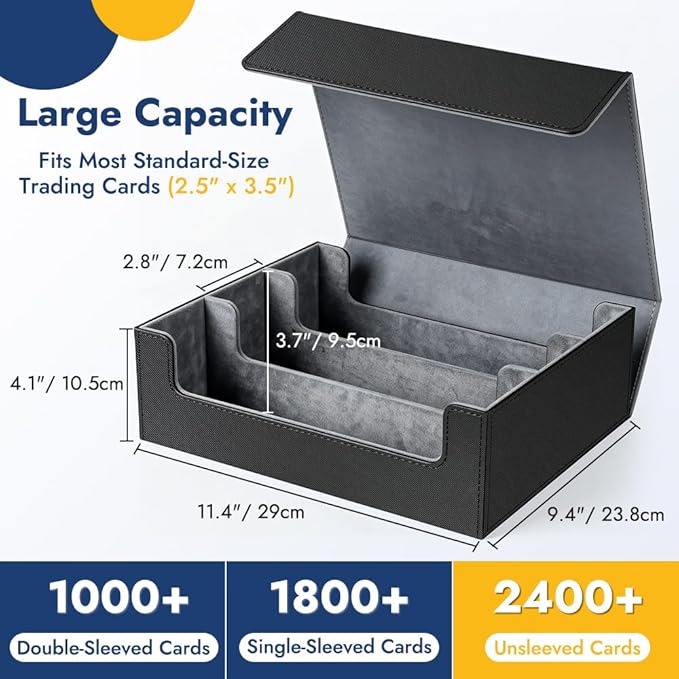 Shintop Card Storage Box for 1800+ Trading Cards, Deck Organizer Case - Image 2