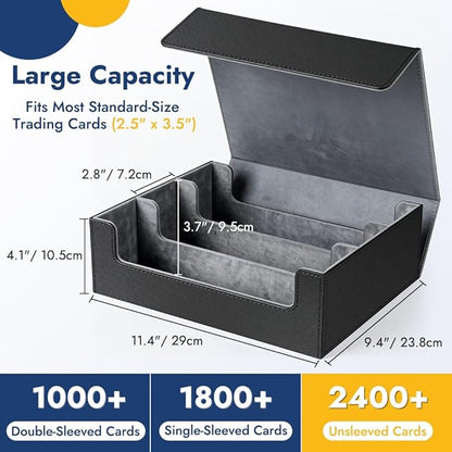 Shintop Card Storage Box for 1800+ Trading Cards, Deck Organizer Case - Image 2