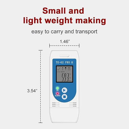 5 Pack TE-02 Pro TH Humidity and Temperature Data Logger, Temperature Mapping - Image 7