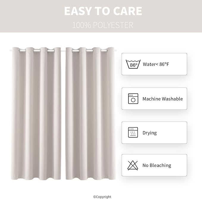 Outdoor Indoor Curtains W52 x L108 - Image 7