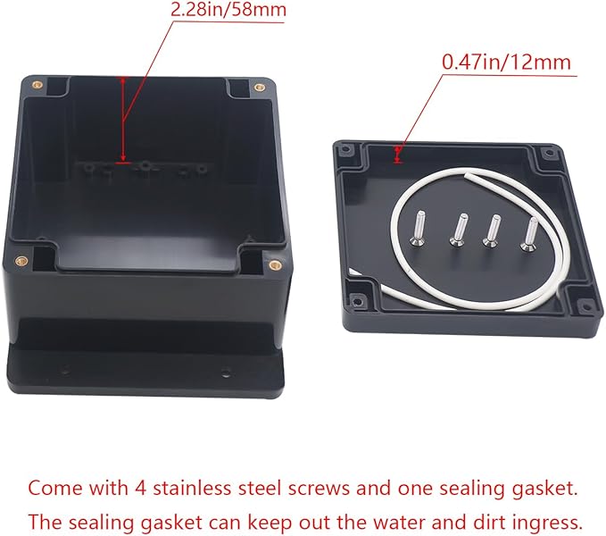 Project Box ABS Plastic Black Electrical Boxes IP65 Waterproof DIY Electronic - Image 4