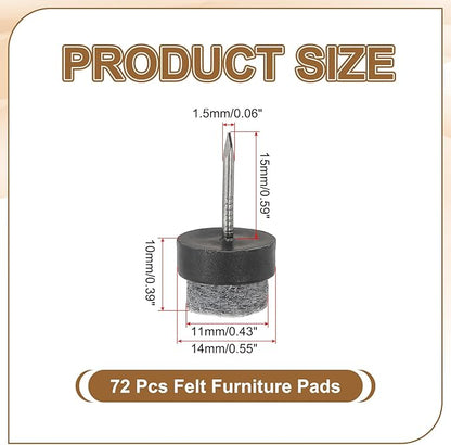 PATIKIL 14 mm Nail-on Felt Pads - Image 2
