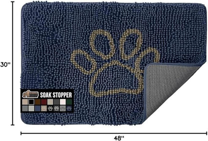GORILLA GRIP SOAKSTOPPER Dog Door Mat, 48x30 Machine Washable Rug Absorbent - Image 2
