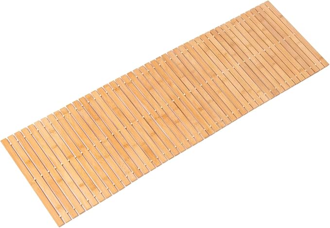 Bamboo Bath Mat Bathroom Runner Long Large Rugs Floor Wood Shower Bathtub by Fovlaurs