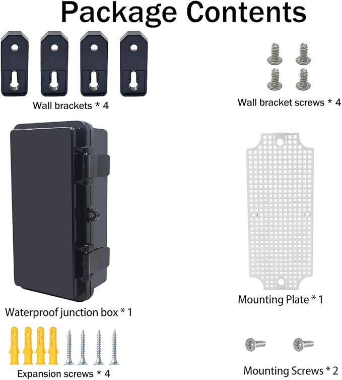 Junction Box, Hinged Black Cover IP67 Waterproof ABS Project Box - Image 6