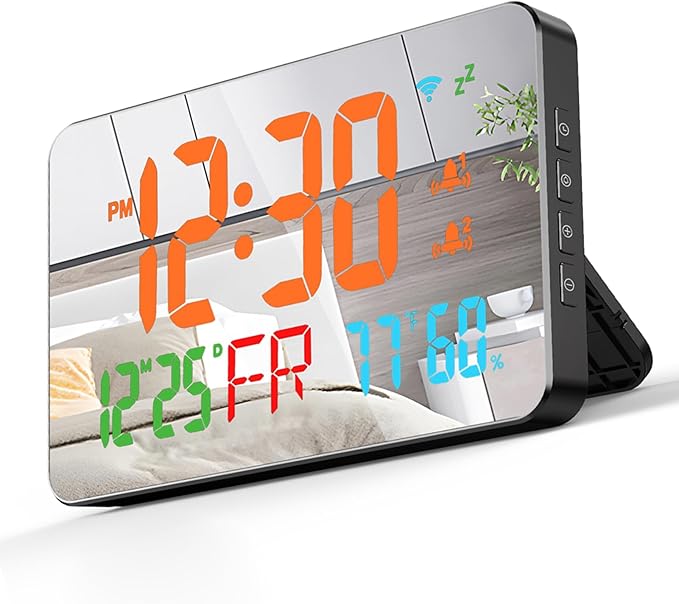 Walfront Tuya WiFi Digital Alarm Clock Desktop Clock Calendar Intelligent - Image 4