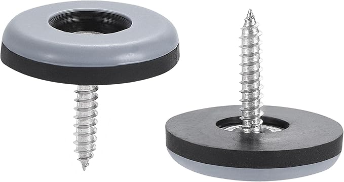 uxcell 25mm Furniture Feet Slider Glides Screw-in Chair Leg Protector Pads PTFE - Image 4