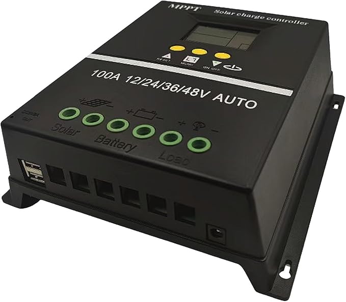 100A MPPT Solar Charge Controller, 12/24/36/48V, LCD Display, Dual USB - Image 7