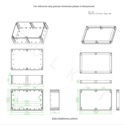 Junction Box, Zulkit Project Box IP65 Waterproof Outdoor Box ABS Plastic - Image 8