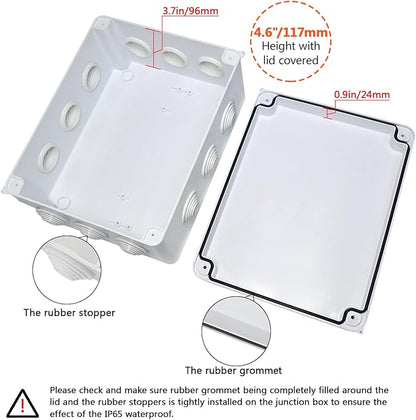 LeMotech Junction Box, ABS Plastic IP65 Waterproof and Dustproof, Universal - Image 4