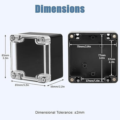 LeMotech Junction Box with Clear Cover IP65 Waterproof Project Box Dustproof - Image 2