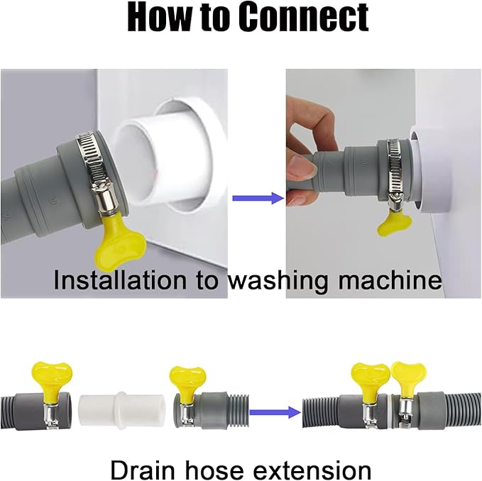16.4 FT Universal Washing Machine Drain Hose, Drain Hose Extension Kit - Image 4