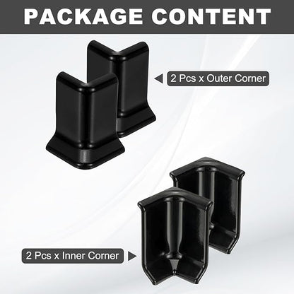 uxcell Self Adhesive Baseboard Corner Blocks, 2.2 Inch Wall Edge Corner - Image 3