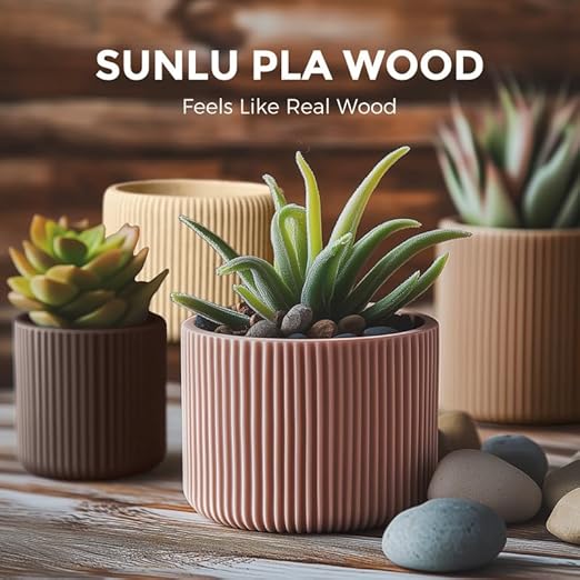 Real Wood Fiber PLA Filament 1.75mm Light Brown Color, Natural Matte Texture - Image 2