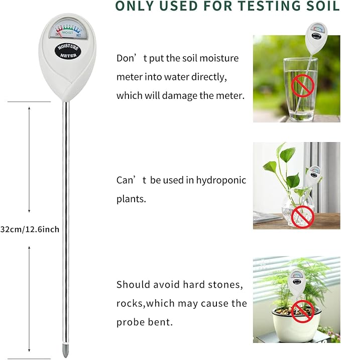 Soil Moisture Meter, 2 Pack Long Probe Soil Moisture Monitor - Image 6