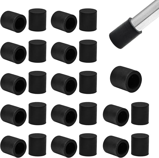 25 Pcs 3/8" Round Chair Leg Tips Caps, Silicone Rubber Furniture Leg Floor by BOPOREAE