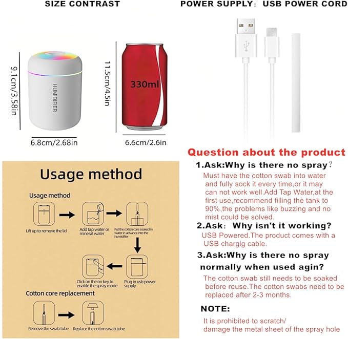 180ml Portable Small Humidifier - Image 3