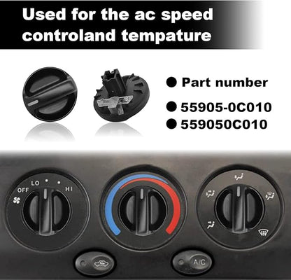 3Pcs AC Heater Blower Fan Control Knob Compatible - Image 6