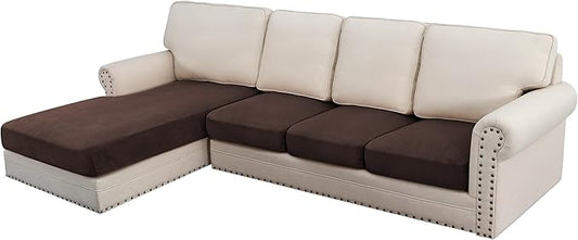 H.VERSAILTEX Velvet Stretch Sectional Couch Covers by HVERSAILTEX