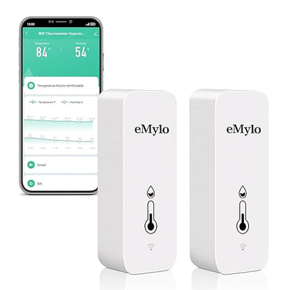 WiFi Temperature Humidity Sensor, Wireless Indoor Thermometer Hygrometer by eMylo