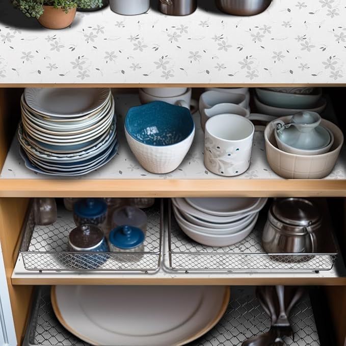 12 Inch x 240 Inch Floral Drawer and Shelf Liner - Image 2