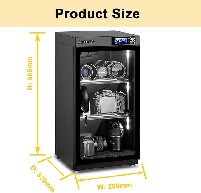 AUTENS 50L Dehumidifying Dry Cabinet Box, Digital Control Noiseless and Energy - Image 2