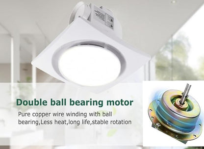Bathroom Exhaust Fan with LED Light Ceiling Mount Ventilation Fan 110 CFM 1.0 - Image 5