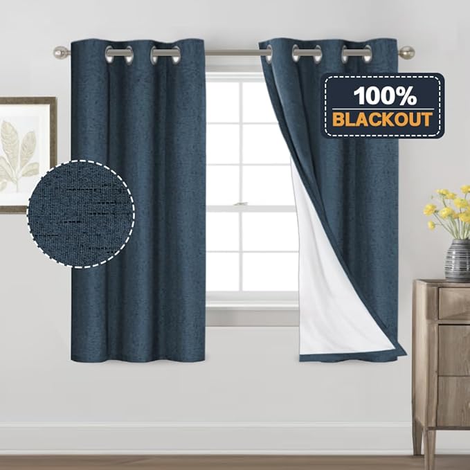 PrinceDeco Linen Blackout Curtains - Image 2