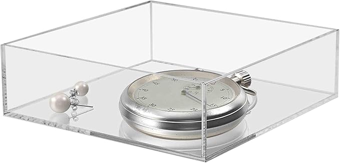 6 Pack Clear Acrylic Display Box Counter Retail Merchandise Storage Bin No Lid - Image 2