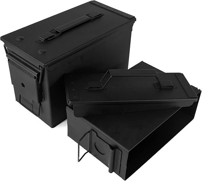 GUGULUZA Metal Ammo Can 30/50 Cal, Lockable Bullet Storage Case, Waterproof & - Image 8