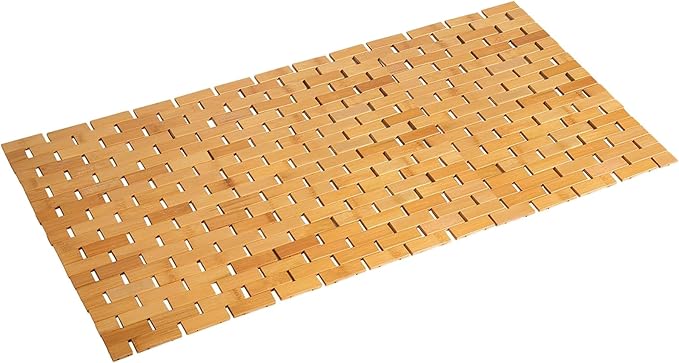 Bath Mat Bathroom Runner Long Large Rugs Floor Wood Shower Bathtub Waterproof by Fovlaurs