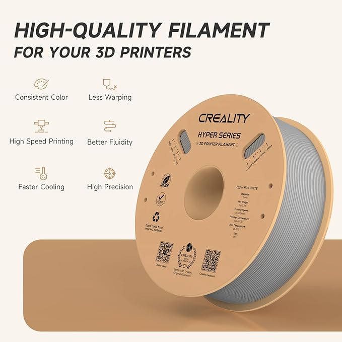 Official CREALITY Hyper PLA Filament 1.75mm, High Speed PLA 30-600mm/s 3D - Image 3