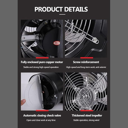 4 inch Exhaust Fan Metal Iron Ventilation Extractor, Silence - Image 7