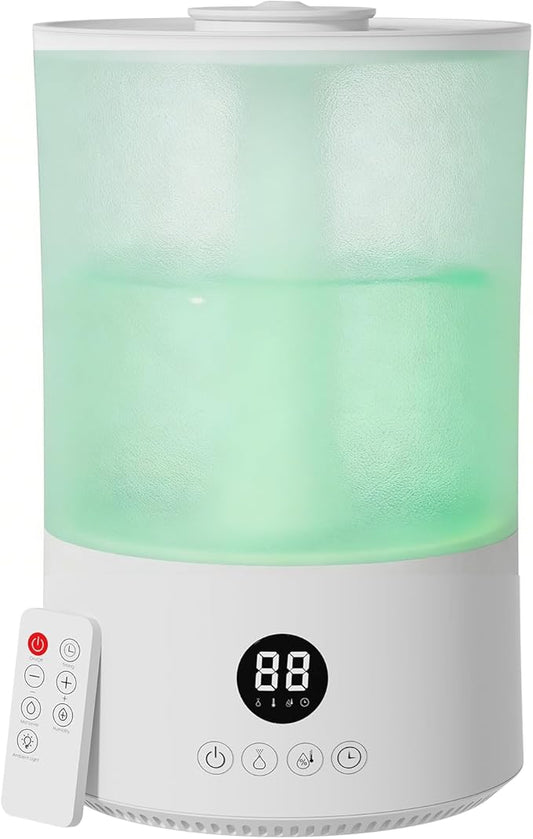 Humidifiers for Bedroom, 1Gal Top Fill Humidifier for Large Room, 250ml/h Cool by PNTCK