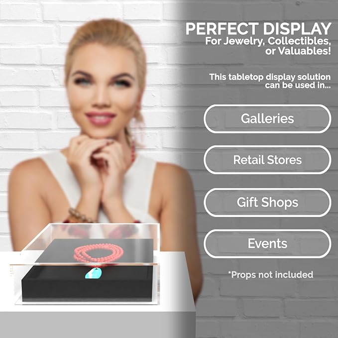 Acrylic Display Box Countertop Showcase Bin 6.75" x 6.75" x 2" Clear Lucite - Image 2