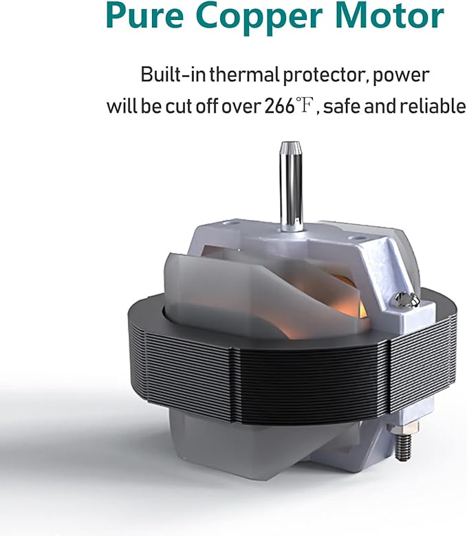 Bathroom Exhaust Fan 141 CFM 6 Inch Home Ventilation Ceiling Window and Wall - Image 3