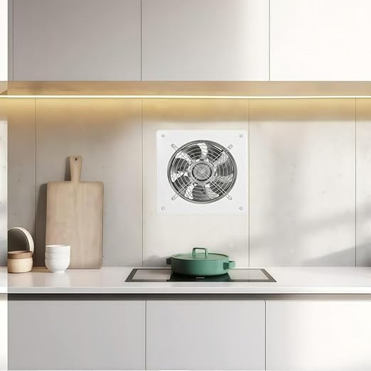 6 inch Exhaust Fan Wall Mounted Garage Ventilation Fan, 290CFM Metal Attic - Image 2