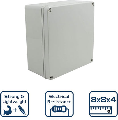 Co. 8" x8" x4" Weather & Dust Proof IP65 PS Plastic Universal Electrical - Image 8