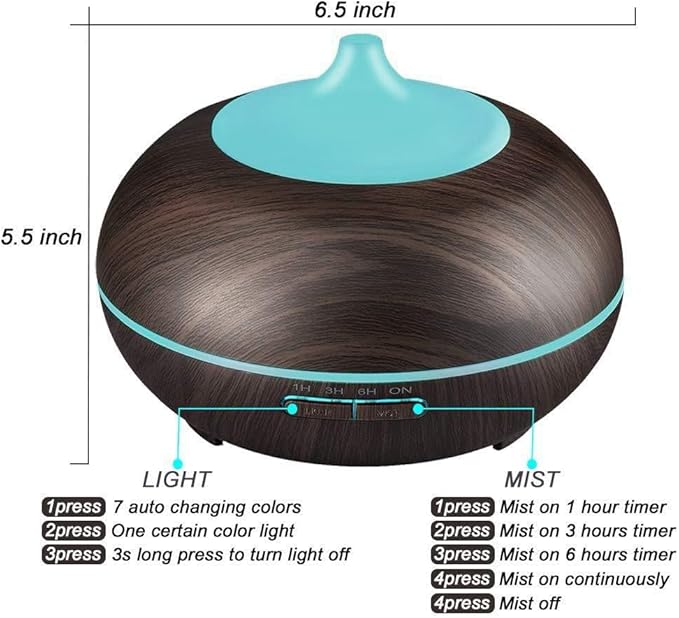 550ml Large Capacity Essential Oil Diffuser - Image 2