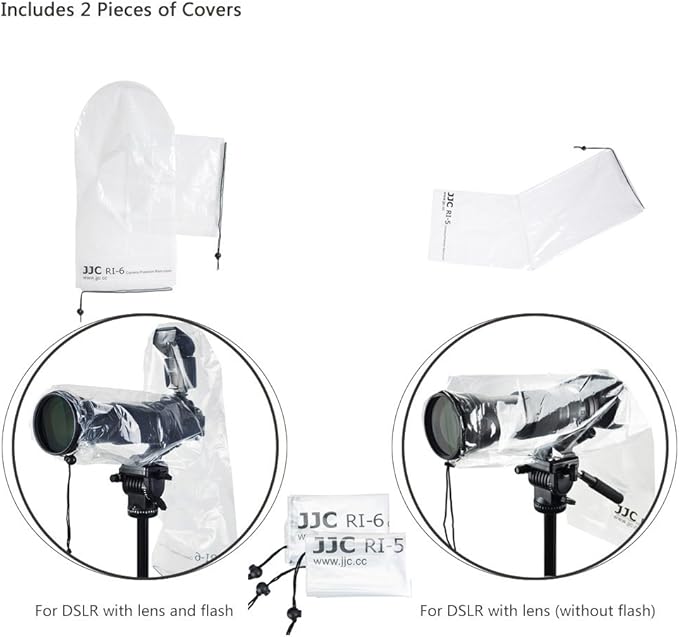 JJC 2 Types DSLR Camera Rain Cover Coat Sleeve Protector - Image 7