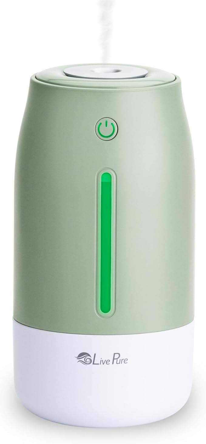 LivePure Cool Mist Humidifiers for Bedroom. Small Humidifier for Babies by LivePure
